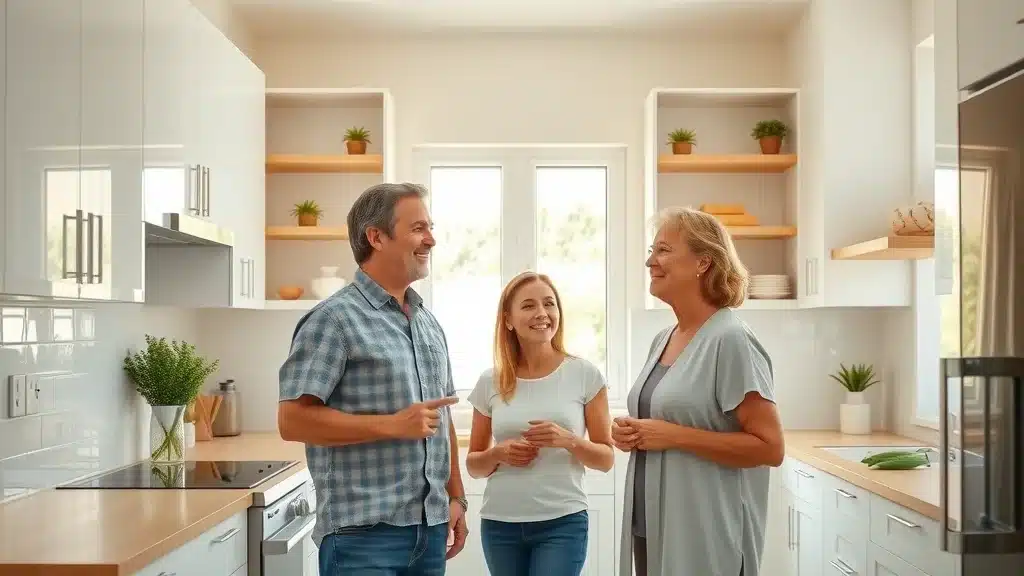 Bright modern kitchen cabinets – cabinet remodeling with cheerful, welcoming contemporary style, reflective surfaces, in Columbia SC kitchen