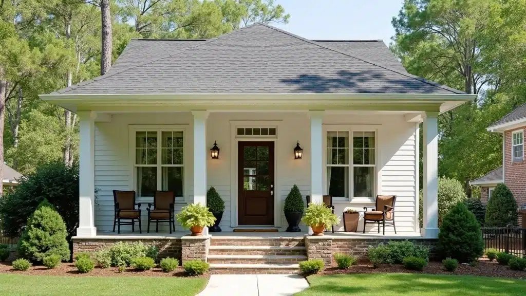 Columbia SC home with upgraded front porch and landscaping - curb appeal and home resale value