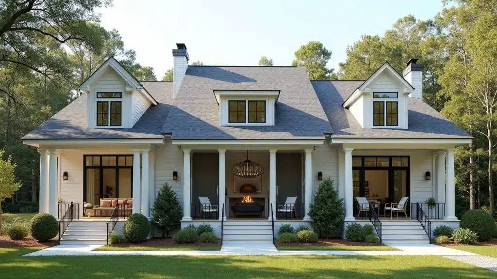 Screened porch, open-air porch, and full outdoor living area options for South Carolina homes - porch construction styles